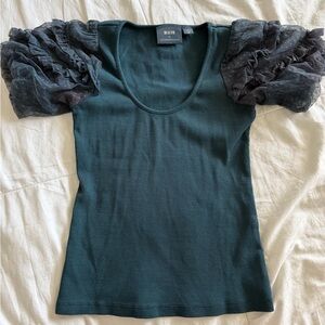 Maeve by Anthropologie ribbed knit shirt